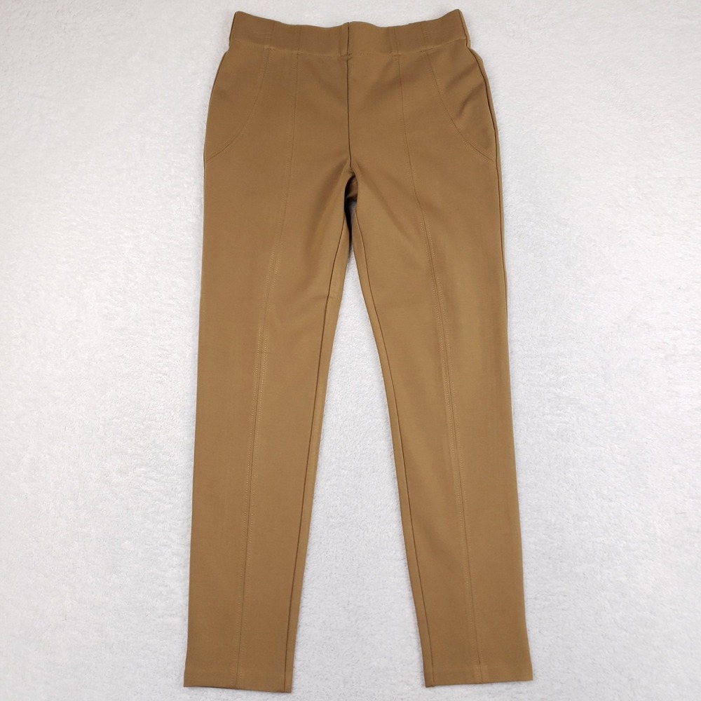 Jones & Co Jones New York Camel Brown Narrow Leg Mid Rise Pintuck Pants Small
